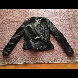 Jou Jou Black Faux Leather Jacket